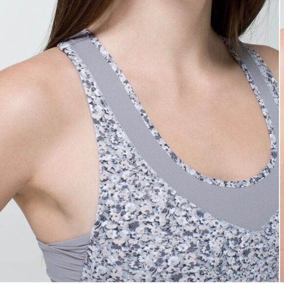 Lululemon | Tone It Tank Petite Fleur Silver Spoon - Picture 2 of 7